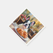 Französischer Bulldog Serenity Impressionist Serviette (Ecke)