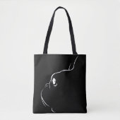 Französischer Bulldog Silhouette Tote Bag (Schwarz Tasche (Vorderseite)