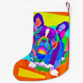 Französischer Bulldog-Strumpf Kleiner Weihnachtsstrumpf (Rückseite)