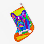 Französischer Bulldog-Strumpf Kleiner Weihnachtsstrumpf (Rückseite (Hängend))