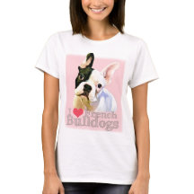 Französischer Bulldog-T - Shirt - Ich höre französ