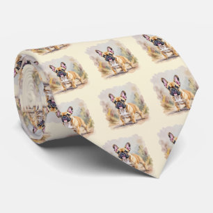 Französischer Bulldog Tan Fawn-farbener Niedlicher Krawatte