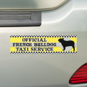 Französischer Bulldog Taxi Service Autoaufkleber (Auf Auto)