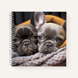 Französischer Bulldog Tier Schönheit Warme Cuddle Notizblock