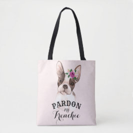 Französischer Bulldog Tote Bag - Rosa Tasche