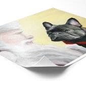 Französischer Bulldog und Santa Dog Art Print Fotodruck (Ecke)