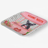 Französischer Bulldog-Valentinstag-Kissingstand Pappteller (Gewinkelt)