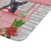 Französischer Bulldog-Valentinstag-Kissingstand Schneidebrett (Ecke)