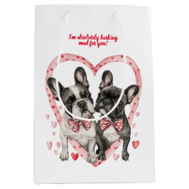 Französischer Bulldog Valentinstag Liebe Zitat Dog Mittlere Geschenktüte