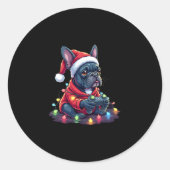 Französischer Bulldog Video Game Controller Lichts Runder Aufkleber (Vorderseite)