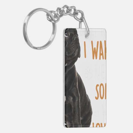 Französischer Bulldog Weckte neben jemandem, der L Schlüsselanhänger (Vorderseite links)