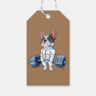 Französischer Bulldog Weightlift Funny Deadlift Gy Geschenkanhänger