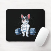 Französischer Bulldog Weightlift Funny Deadlift Gy Mousepad (Mit Mouse)