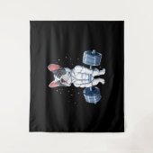 Französischer Bulldog Weightlift Funny Deadlift Gy Wandteppich (Vorderseite)