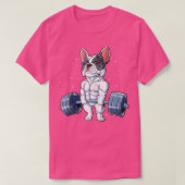 Französischer Bulldog Weightlift Funny Deadlift Mä T-Shirt (Design vorne)