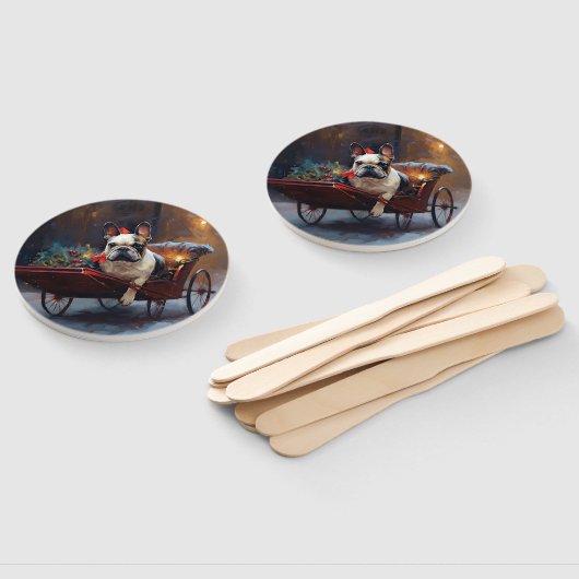 Französischer Bulldog Weihnachtsfeiertag Fächer (Non-assembled)