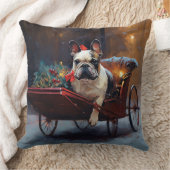Französischer Bulldog Weihnachtsfeiertag Kissen (Decke)