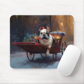Französischer Bulldog Weihnachtsfeiertag Mousepad (Mit Mouse)