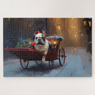 Französischer Bulldog Weihnachtsfeiertag Puzzle