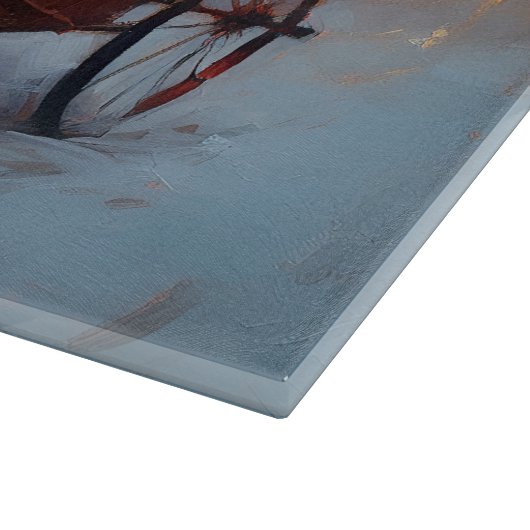 Französischer Bulldog Weihnachtsfeiertag Schneidebrett (Ecke)