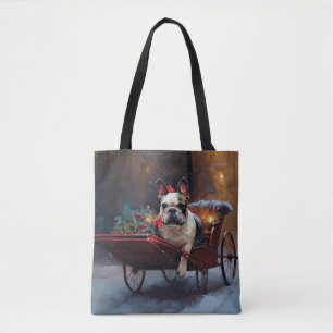 Französischer Bulldog Weihnachtsfeiertag Tasche