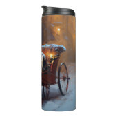 Französischer Bulldog Weihnachtsfeiertag Thermosbecher (Nach rechts gedreht)