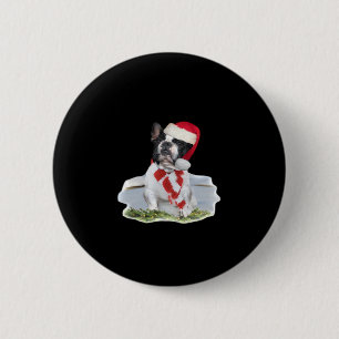 Französischer Bulldog Weihnachtsfeiertage Geschenk Button