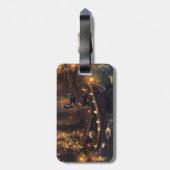 Französischer Bulldog Weihnachtsfest Reise Gepäckanhänger (Rückseite vertikal)