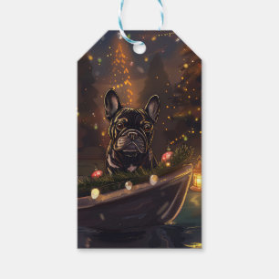 Französischer Bulldog Weihnachtsfest Reise Geschenkanhänger
