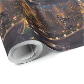 Französischer Bulldog Weihnachtsfest Reise Geschenkpapier (Rolleneckpunkt)