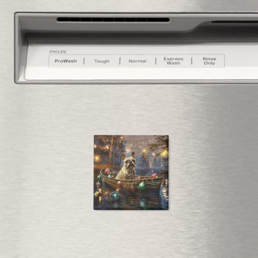 Französischer Bulldog Weihnachtsfest Reise Magnet (In Situ (Geschirrspüler))