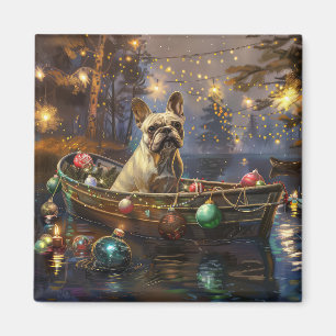Französischer Bulldog Weihnachtsfest Reise Magnet