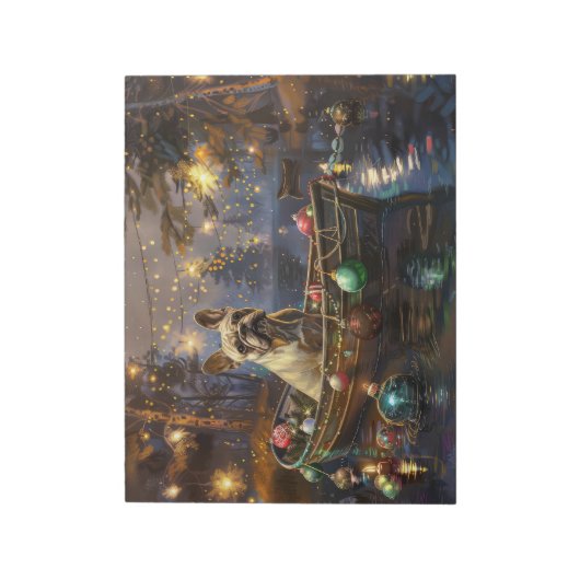 Französischer Bulldog Weihnachtsfest Reise Notizblock (Rotiert)