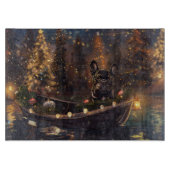 Französischer Bulldog Weihnachtsfest Reise Schneidebrett (Vorderseite)