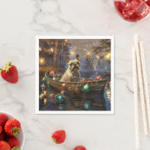 Französischer Bulldog Weihnachtsfest Reise Serviette (Beispiel)
