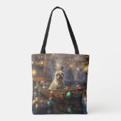Französischer Bulldog Weihnachtsfest Reise Tasche (Rückseite)