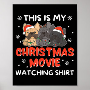 Französischer Bulldog Weihnachtsfilm Watching Men  Poster