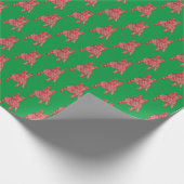 Französischer Bulldog Weihnachtshund Niedliche Sil Geschenkpapier (Ecke)