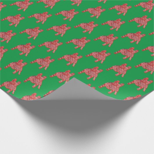 Französischer Bulldog Weihnachtshund Niedliche Sil Geschenkpapier (Ecke)