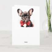 Französischer Bulldog Welpe Hund Geburtstag Karte (Rückseite)