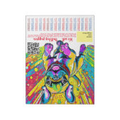 Französischer Bulldog Welpenriss vom Flyer Notizblock (Rotiert)