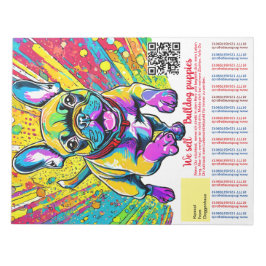 Französischer Bulldog Welpenriss vom Flyer Notizblock