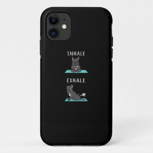 Französischer Bulldog Yoga Inhale Exhale Funny Dog Case-Mate iPhone Hülle