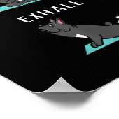 Französischer Bulldog Yoga Inhale Exhale Funny Dog Poster (Ecke)