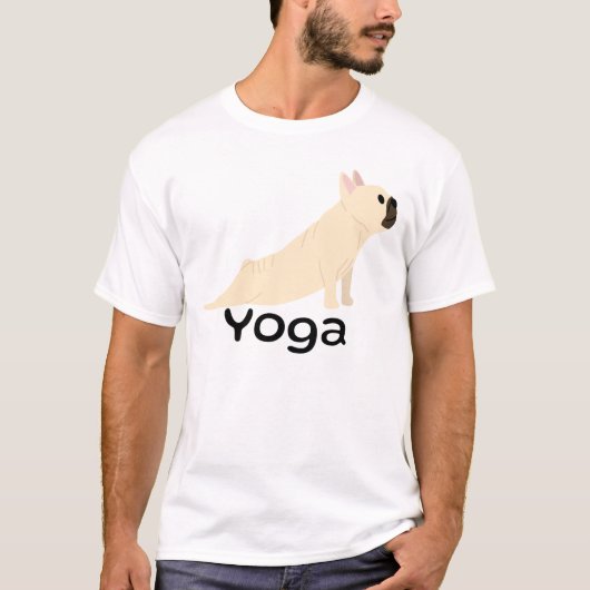 Französischer Bulldog Yoga Lover Funny Dog Meditat T-Shirt (Vorderseite)