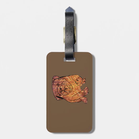 Französischer Bulldog , Zeichnend Hund für kundens Gepäckanhänger