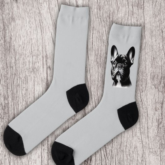Französischer Bulldog zeichnend Socken