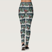 Französischer Bulldog zu Weihnachten im Schnee Leggings (Rückseite)
