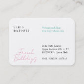 Französischer Bulldog Züchtertrainer Visitenkarte (Rückseite)