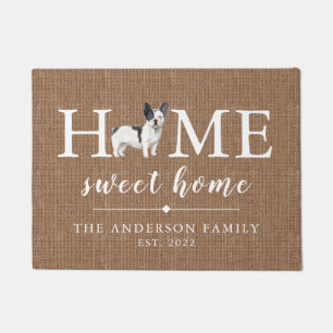 Französischer Bulldog Zuhause Sweet HomeDoormat Fußmatte